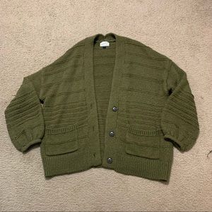 Green cardigan